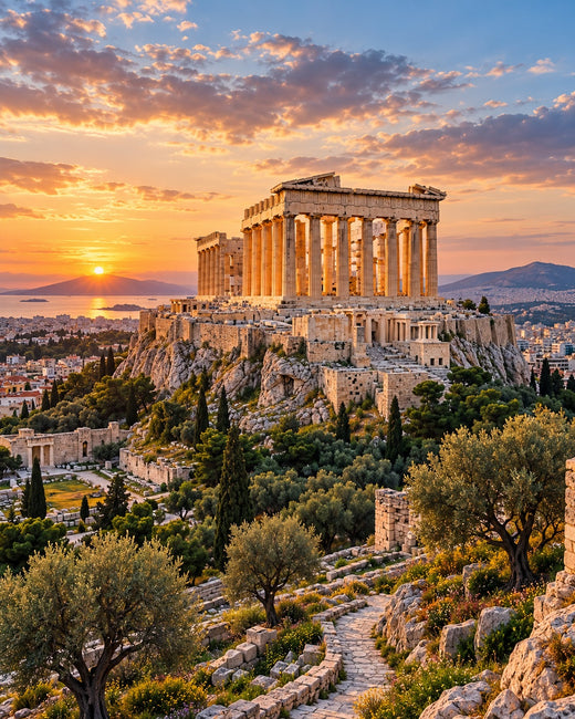 Athens: the Parthenon and the Acropolis in warm light