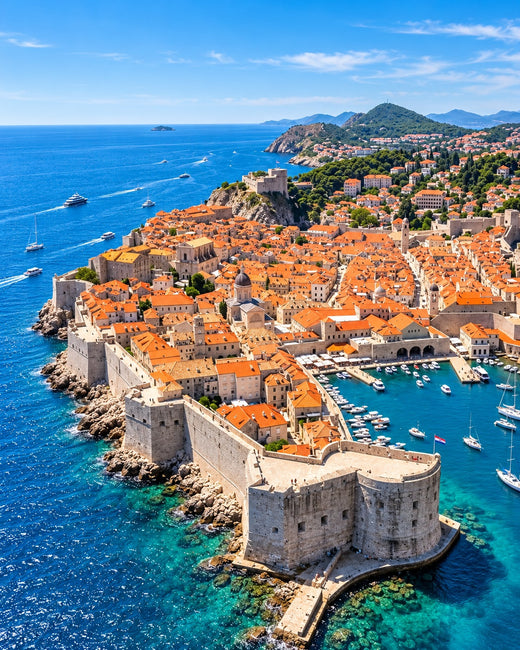 Dubrovnik: Old Town walls, terracotta roofs and the Adriatic