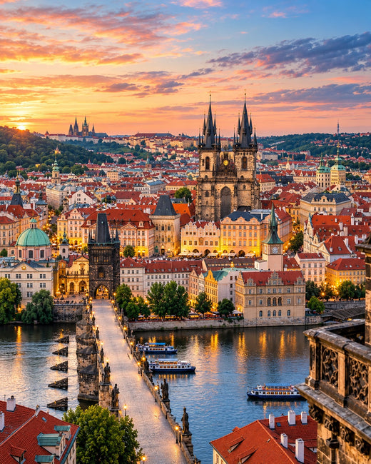 Prague: Charles Bridge and the historic Vltava riverfront